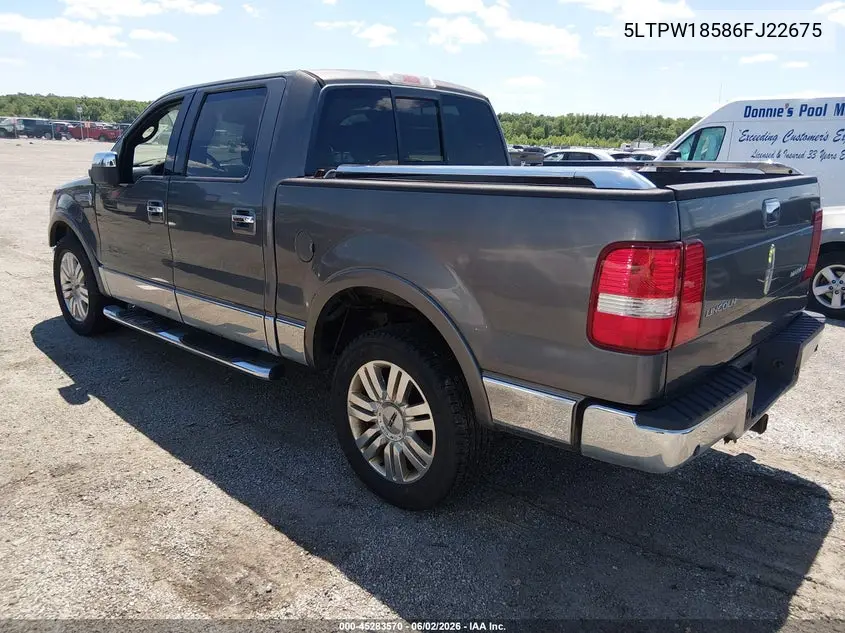 2006 Lincoln Mark Lt VIN: 5LTPW18586FJ22675 Lot: 45283570