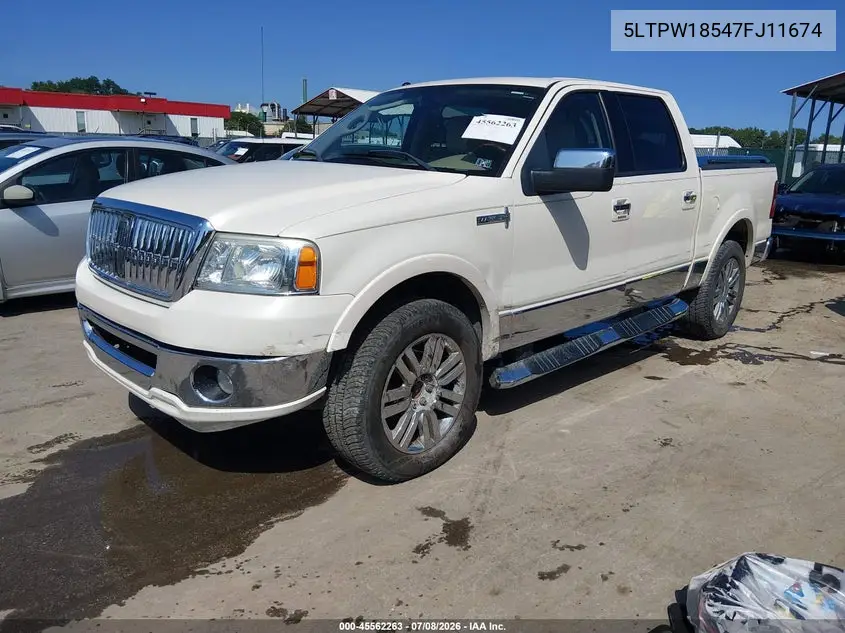 2007 Lincoln Mark Lt VIN: 5LTPW18547FJ11674 Lot: 45562263