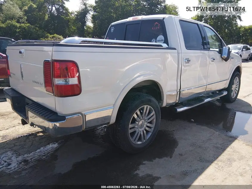 2007 Lincoln Mark Lt VIN: 5LTPW18547FJ11674 Lot: 45562263