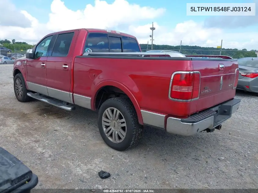 2008 Lincoln Mark Lt VIN: 5LTPW18548FJ03124 Lot: 42642752
