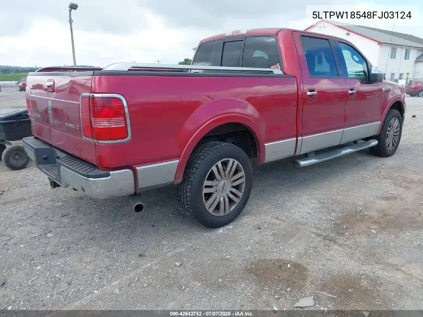 2008 Lincoln Mark Lt VIN: 5LTPW18548FJ03124 Lot: 42642752