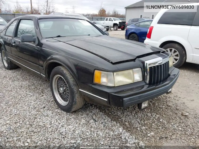 1992 Lincoln Mark Vii Lsc VIN: 1LNCM93E7NY689830 Lot: 43755157