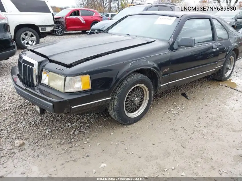 1992 Lincoln Mark Vii Lsc VIN: 1LNCM93E7NY689830 Lot: 43755157