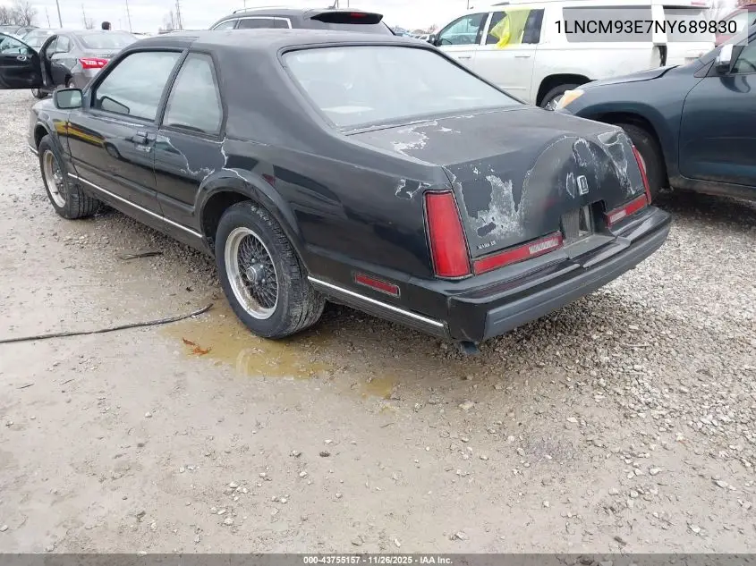 1992 Lincoln Mark Vii Lsc VIN: 1LNCM93E7NY689830 Lot: 43755157