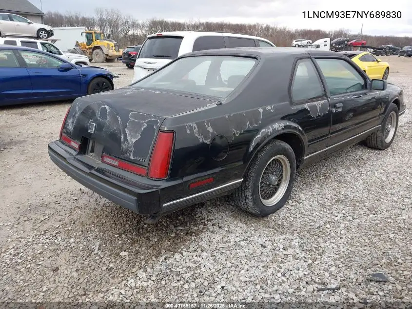1992 Lincoln Mark Vii Lsc VIN: 1LNCM93E7NY689830 Lot: 43755157