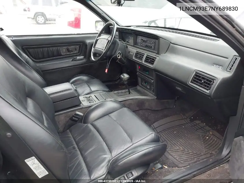1992 Lincoln Mark Vii Lsc VIN: 1LNCM93E7NY689830 Lot: 43755157