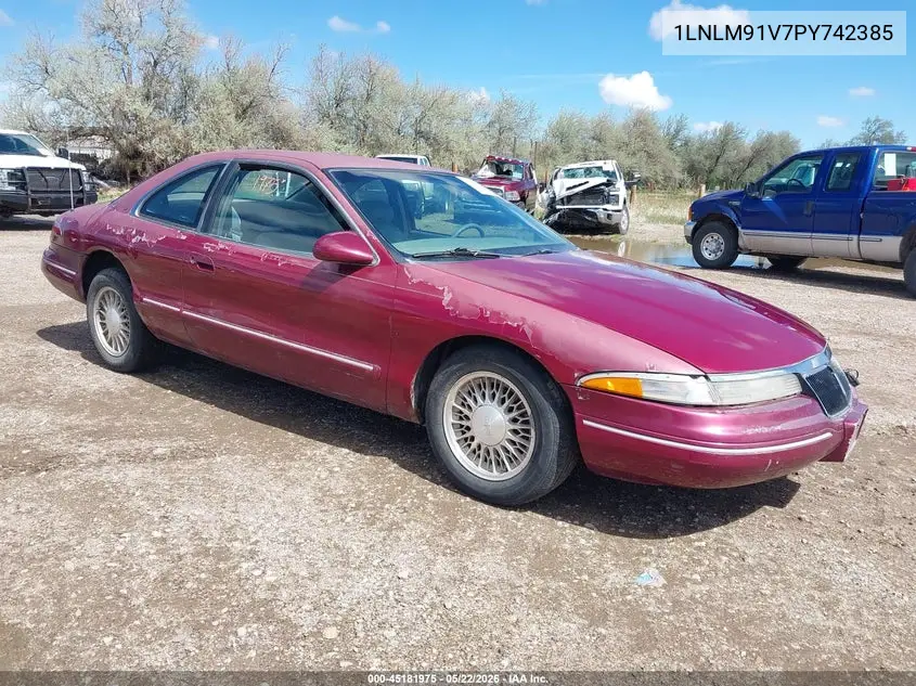 1993 Lincoln Mark Viii VIN: 1LNLM91V7PY742385 Lot: 45181975
