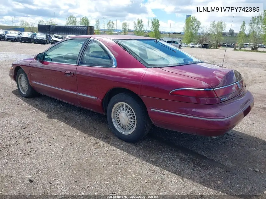 1993 Lincoln Mark Viii VIN: 1LNLM91V7PY742385 Lot: 45181975