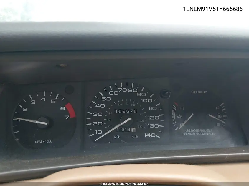 1996 Lincoln Mark Viii Lsc/Diamond Anniversary VIN: 1LNLM91V5TY665686 Lot: 45639715