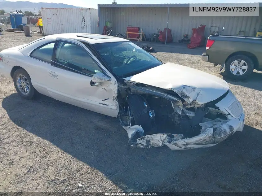1998 Lincoln Mark Viii Lsc VIN: 1LNFM92V9WY728837 Lot: 44542700
