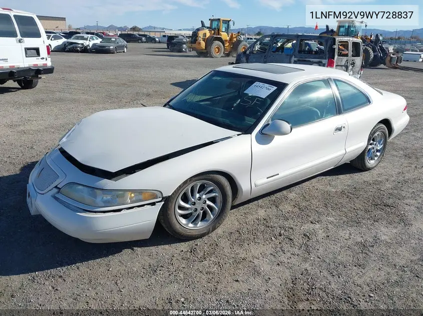 1998 Lincoln Mark Viii Lsc VIN: 1LNFM92V9WY728837 Lot: 44542700