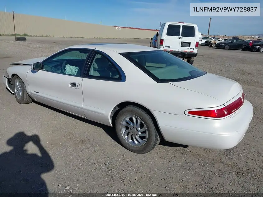 1998 Lincoln Mark Viii Lsc VIN: 1LNFM92V9WY728837 Lot: 44542700