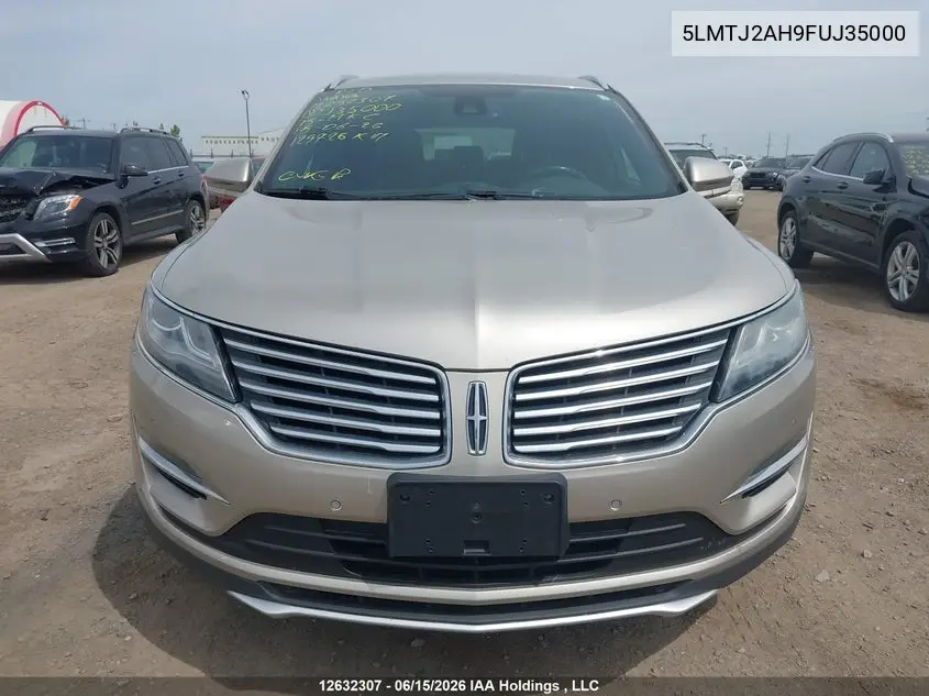 2015 Lincoln Mkc VIN: 5LMTJ2AH9FUJ35000 Lot: 12632307x