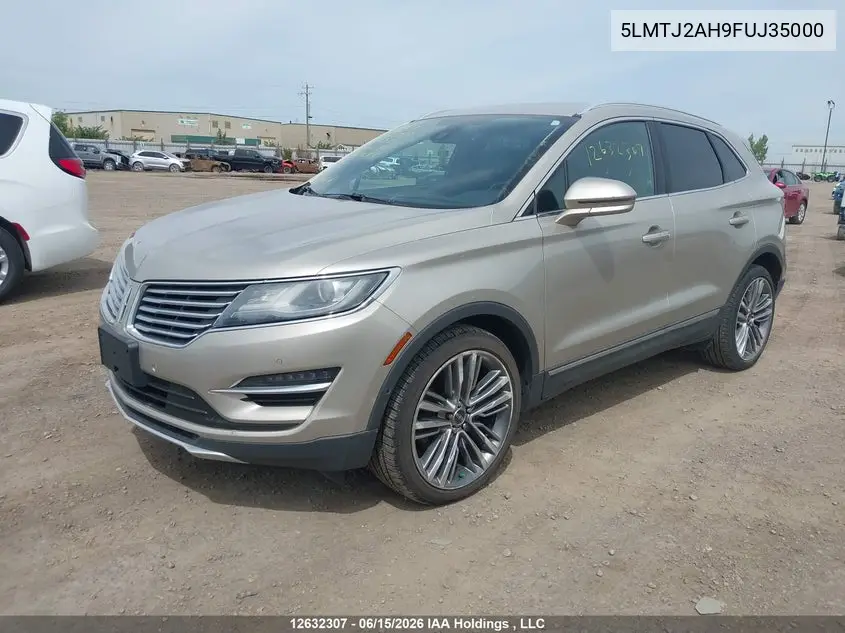 2015 Lincoln Mkc VIN: 5LMTJ2AH9FUJ35000 Lot: 12632307x