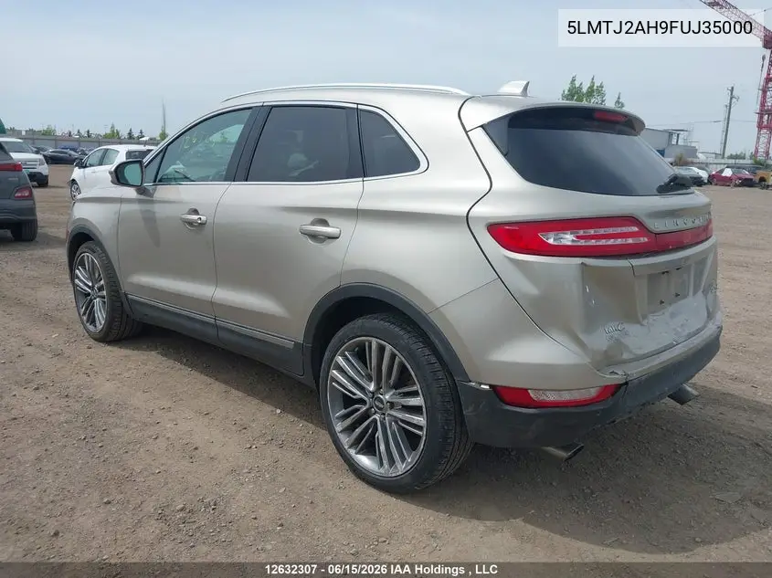 2015 Lincoln Mkc VIN: 5LMTJ2AH9FUJ35000 Lot: 12632307x