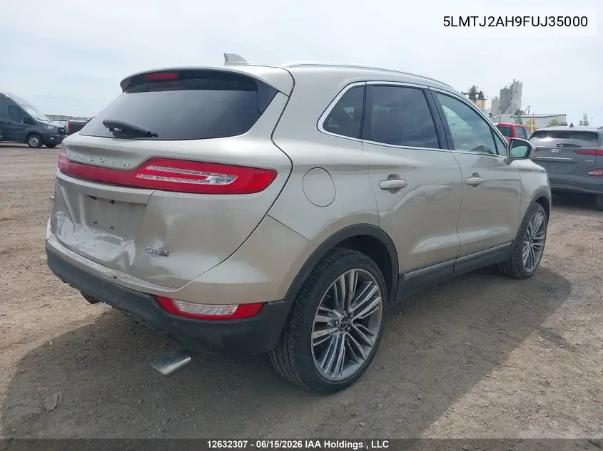 2015 Lincoln Mkc VIN: 5LMTJ2AH9FUJ35000 Lot: 12632307x