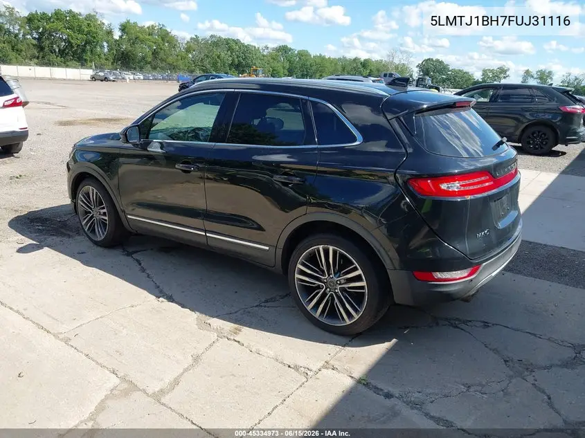 2015 Lincoln Mkc Black Label VIN: 5LMTJ1BH7FUJ31116 Lot: 45334973