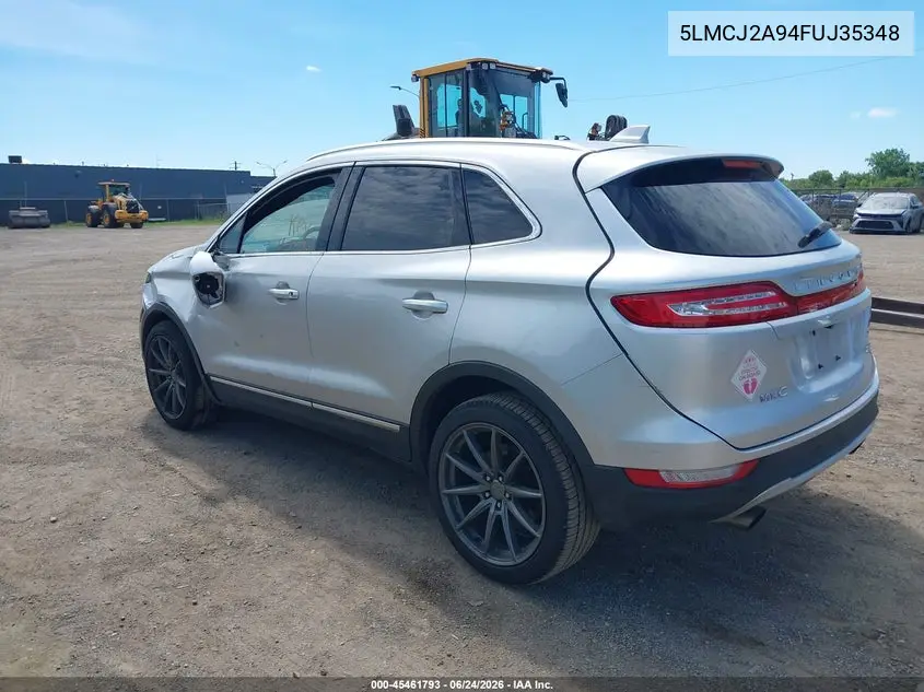 2015 Lincoln Mkc VIN: 5LMCJ2A94FUJ35348 Lot: 45461793