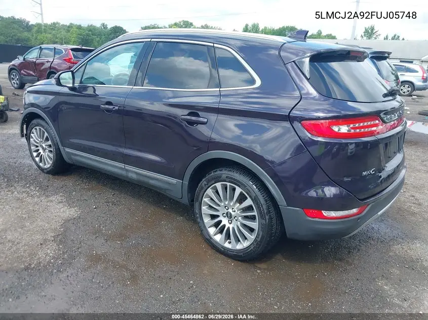 2015 Lincoln Mkc VIN: 5LMCJ2A92FUJ05748 Lot: 45464862