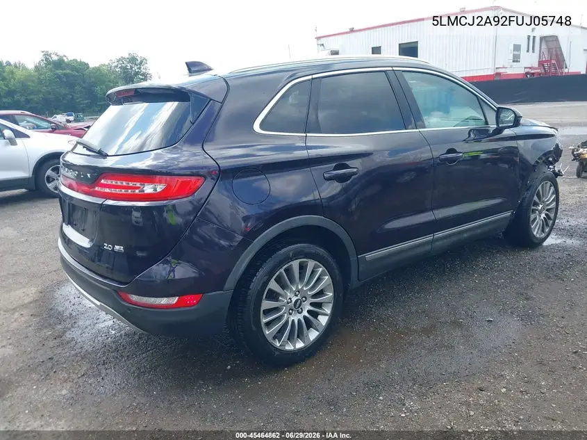 2015 Lincoln Mkc VIN: 5LMCJ2A92FUJ05748 Lot: 45464862