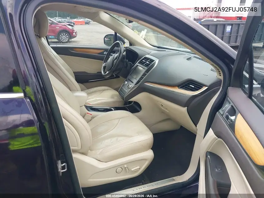 2015 Lincoln Mkc VIN: 5LMCJ2A92FUJ05748 Lot: 45464862