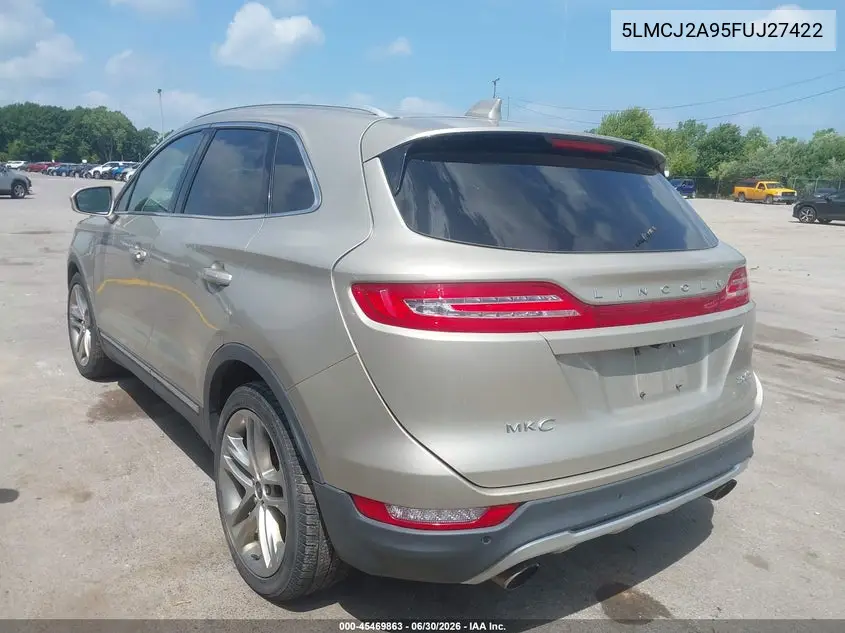 2015 Lincoln Mkc VIN: 5LMCJ2A95FUJ27422 Lot: 45469863
