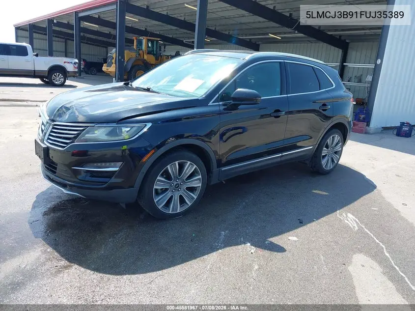 2015 Lincoln Mkc Black Label VIN: 5LMCJ3B91FUJ35389 Lot: 45581967