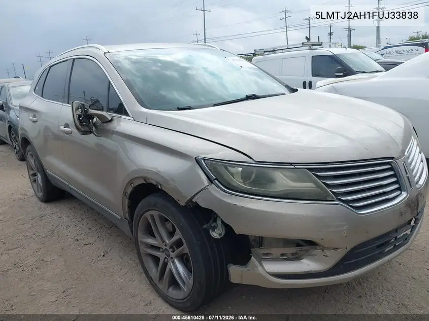 2015 Lincoln Mkc VIN: 5LMTJ2AH1FUJ33838 Lot: 45610428