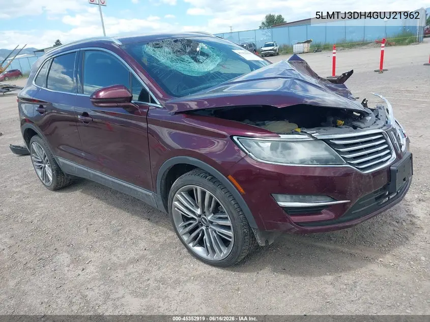 2016 Lincoln Mkc Reserve VIN: 5LMTJ3DH4GUJ21962 Lot: 45352919
