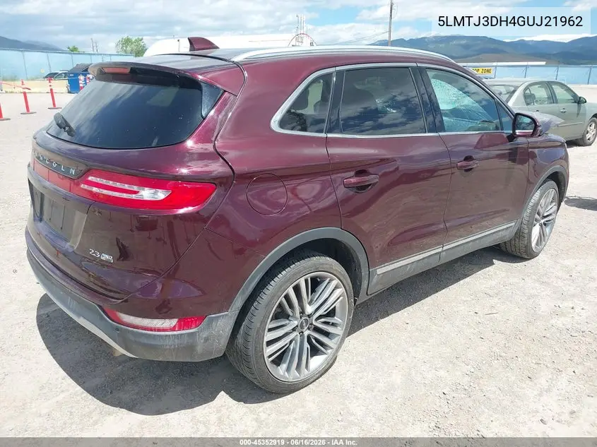 2016 Lincoln Mkc Reserve VIN: 5LMTJ3DH4GUJ21962 Lot: 45352919