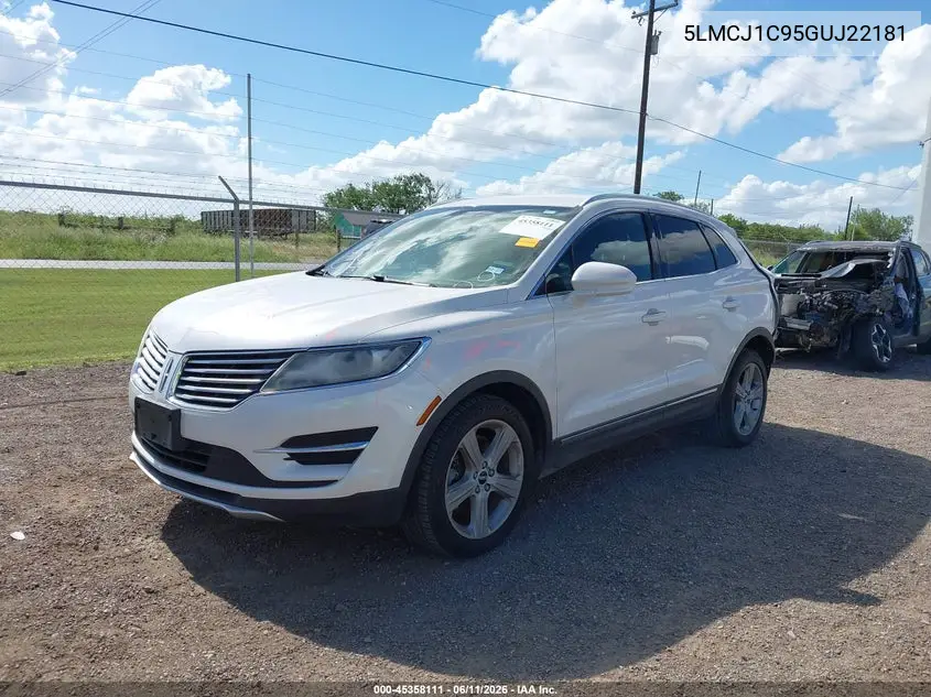2016 Lincoln Mkc Premier VIN: 5LMCJ1C95GUJ22181 Lot: 45358111