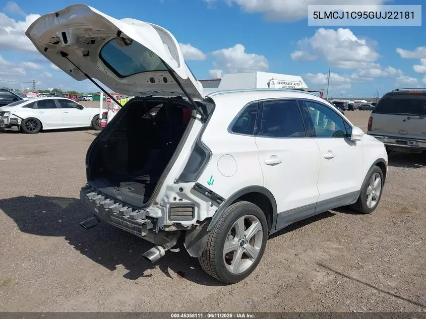 2016 Lincoln Mkc Premier VIN: 5LMCJ1C95GUJ22181 Lot: 45358111
