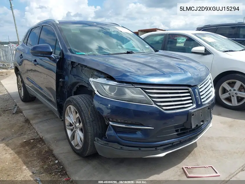 2016 Lincoln Mkc Select VIN: 5LMCJ2D9XGUJ15294 Lot: 45388296