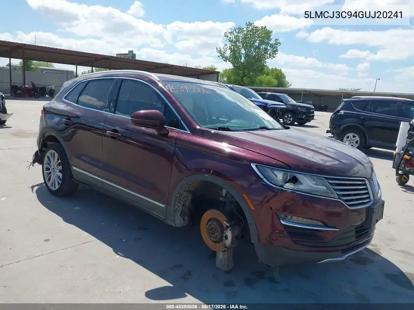 2016 Lincoln Mkc Reserve VIN: 5LMCJ3C94GUJ20241 Lot: 45395006