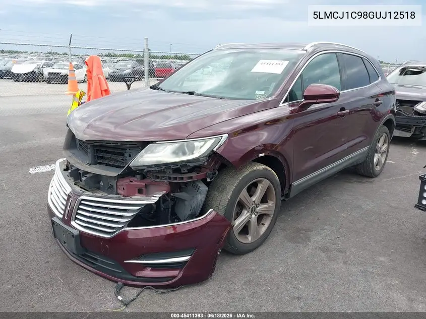 2016 Lincoln Mkc Premier VIN: 5LMCJ1C98GUJ12518 Lot: 45411393