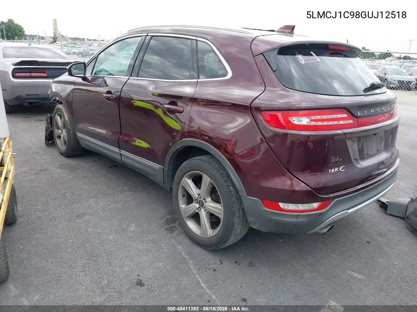 2016 Lincoln Mkc Premier VIN: 5LMCJ1C98GUJ12518 Lot: 45411393