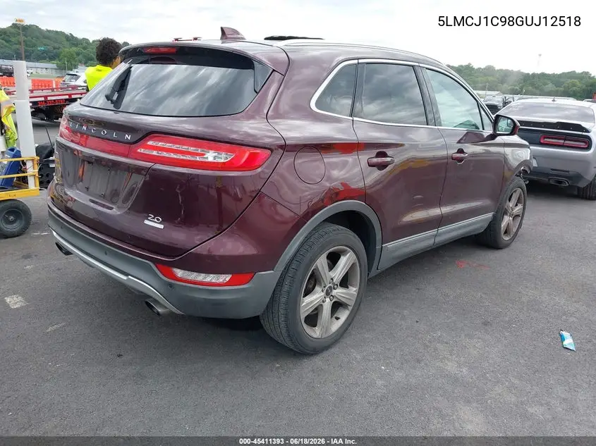 2016 Lincoln Mkc Premier VIN: 5LMCJ1C98GUJ12518 Lot: 45411393