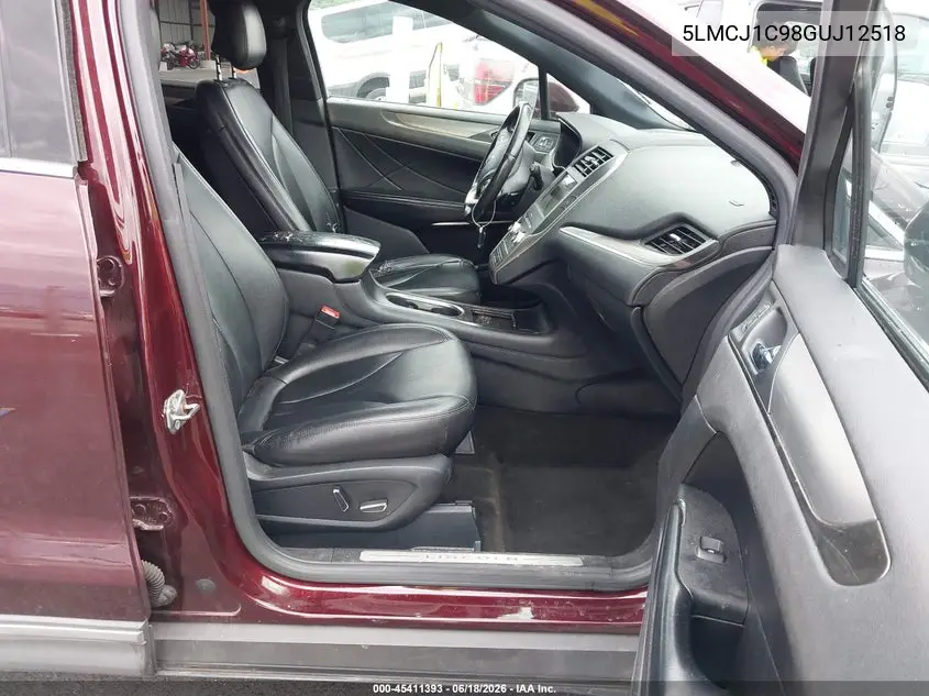 2016 Lincoln Mkc Premier VIN: 5LMCJ1C98GUJ12518 Lot: 45411393