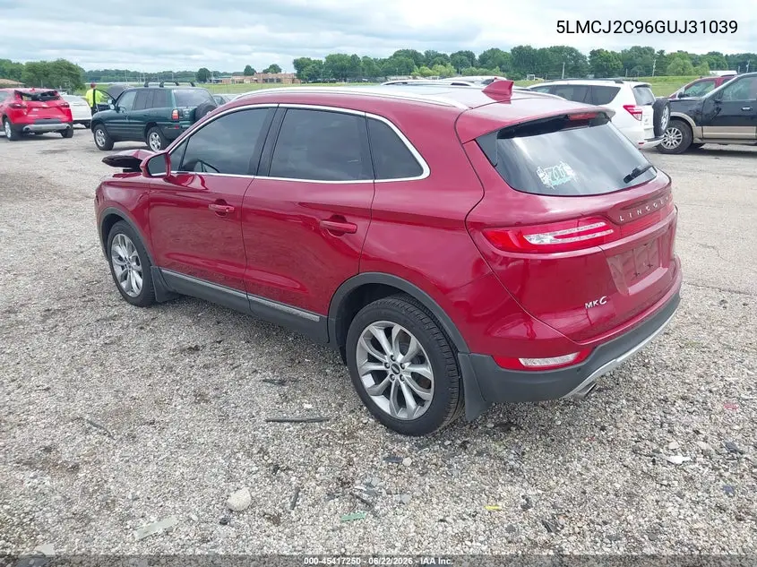 2016 Lincoln Mkc Select VIN: 5LMCJ2C96GUJ31039 Lot: 45417250