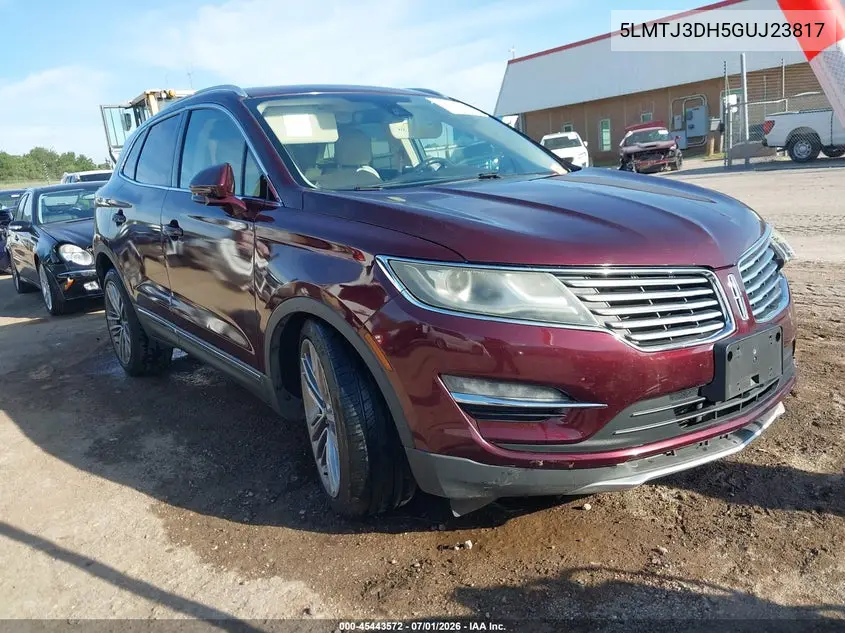 2016 Lincoln Mkc Reserve VIN: 5LMTJ3DH5GUJ23817 Lot: 45443572