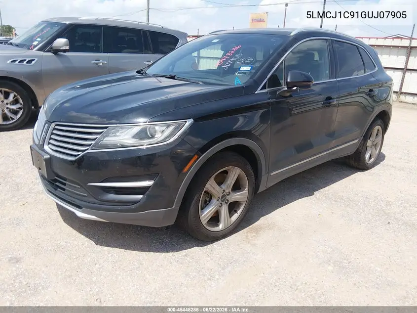 2016 Lincoln Mkc Premier VIN: 5LMCJ1C91GUJ07905 Lot: 45448286