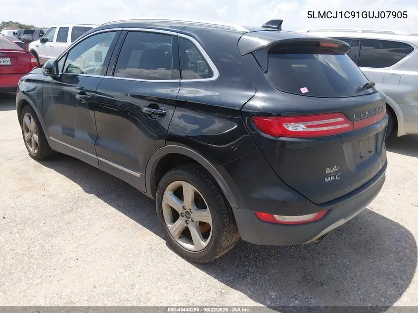 2016 Lincoln Mkc Premier VIN: 5LMCJ1C91GUJ07905 Lot: 45448286