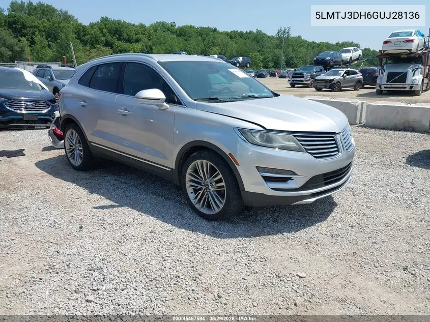 2016 Lincoln Mkc Reserve VIN: 5LMTJ3DH6GUJ28136 Lot: 45467594