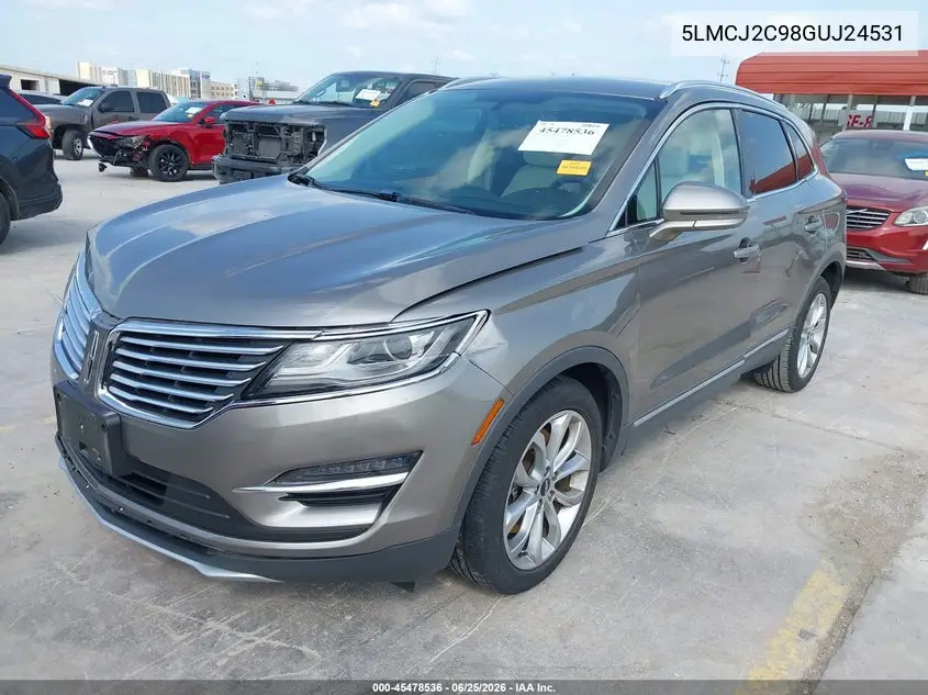2016 Lincoln Mkc Select VIN: 5LMCJ2C98GUJ24531 Lot: 45478536