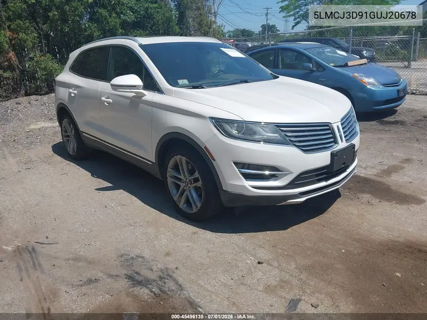 2016 Lincoln Mkc Reserve VIN: 5LMCJ3D91GUJ20678 Lot: 45496135