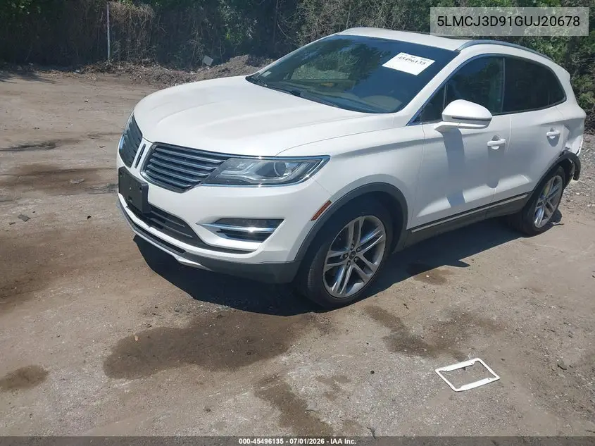 2016 Lincoln Mkc Reserve VIN: 5LMCJ3D91GUJ20678 Lot: 45496135