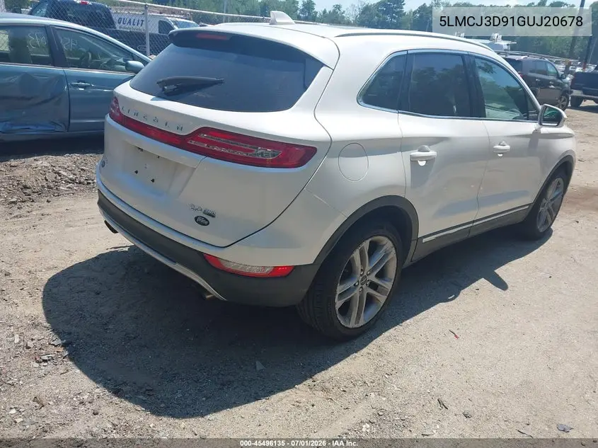 2016 Lincoln Mkc Reserve VIN: 5LMCJ3D91GUJ20678 Lot: 45496135