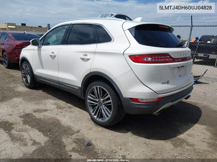 2016 Lincoln Mkc Black Label VIN: 5LMTJ4DH6GUJ04828 Lot: 45519630