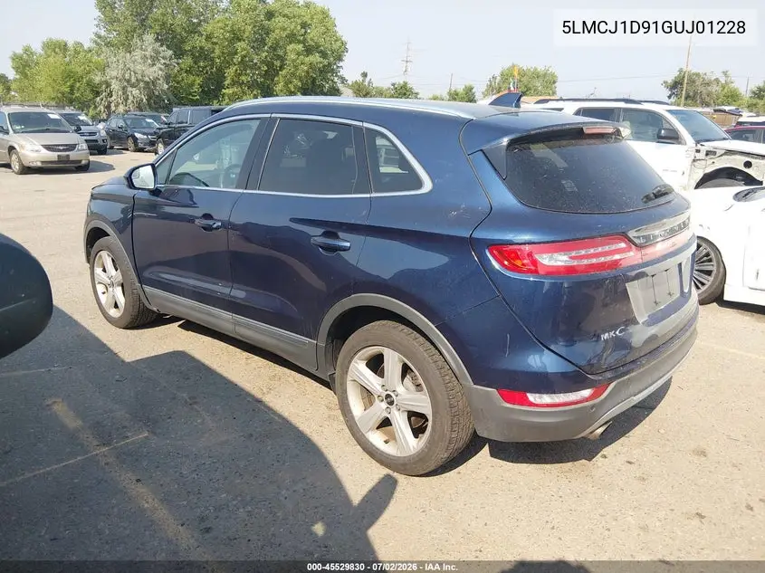2016 Lincoln Mkc Premier VIN: 5LMCJ1D91GUJ01228 Lot: 45529830