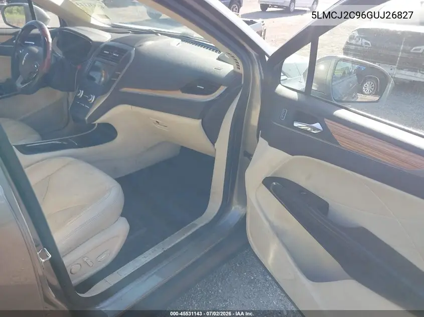 2016 Lincoln Mkc Select VIN: 5LMCJ2C96GUJ26827 Lot: 45531143
